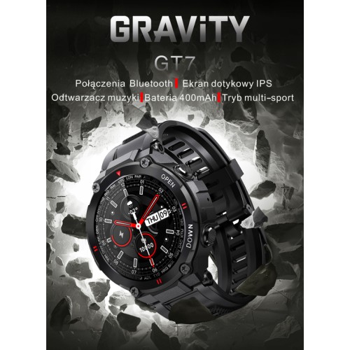 SMARTWATCH MĘSKI GRAVITY GT7-1 - GPS (sg016a)