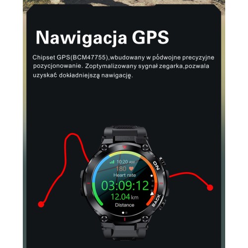 SMARTWATCH MĘSKI GRAVITY GT8-2 - z GPS (sg017b)