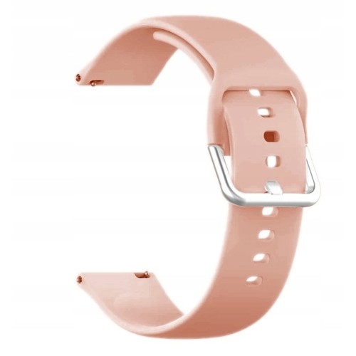 Pasek do Smartwatcha 20 mm silikonowy jasny różowy
